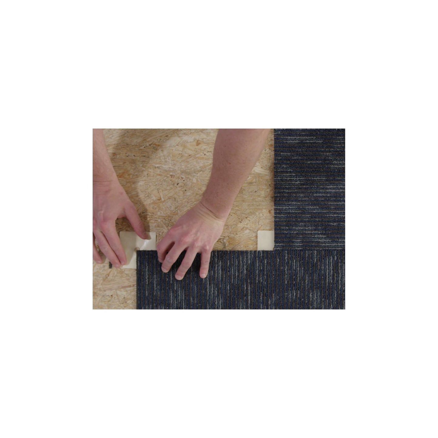 Mohawk Carpet Tile Tape, 4"x4" Flexlok+ Adhesive Installation Tabs (125-Pack)