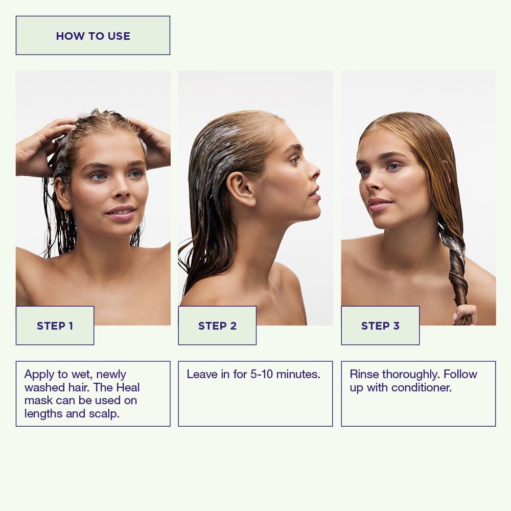 Maria Nila Head & Hair Heal, Hair Mask 8.5 Fl Oz, Soothing Aloe Vera for dry & itchy scalps, 100% Vegan & Sulfate/Paraben free