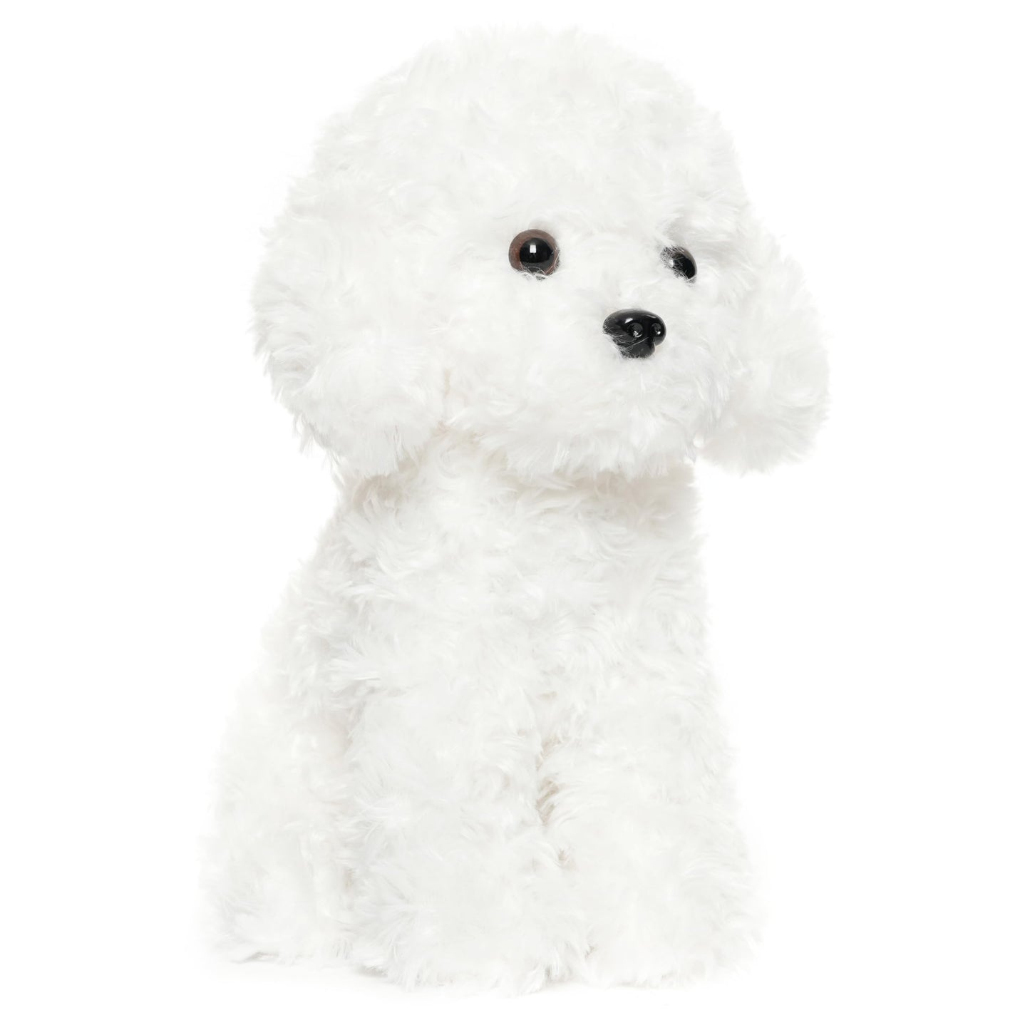 WEIGEDU White Toy Poodle Stuffed Animal - Bichon Frise/Maltese/White Labradoodle Plush Toy for Kids and Babies, 32cm