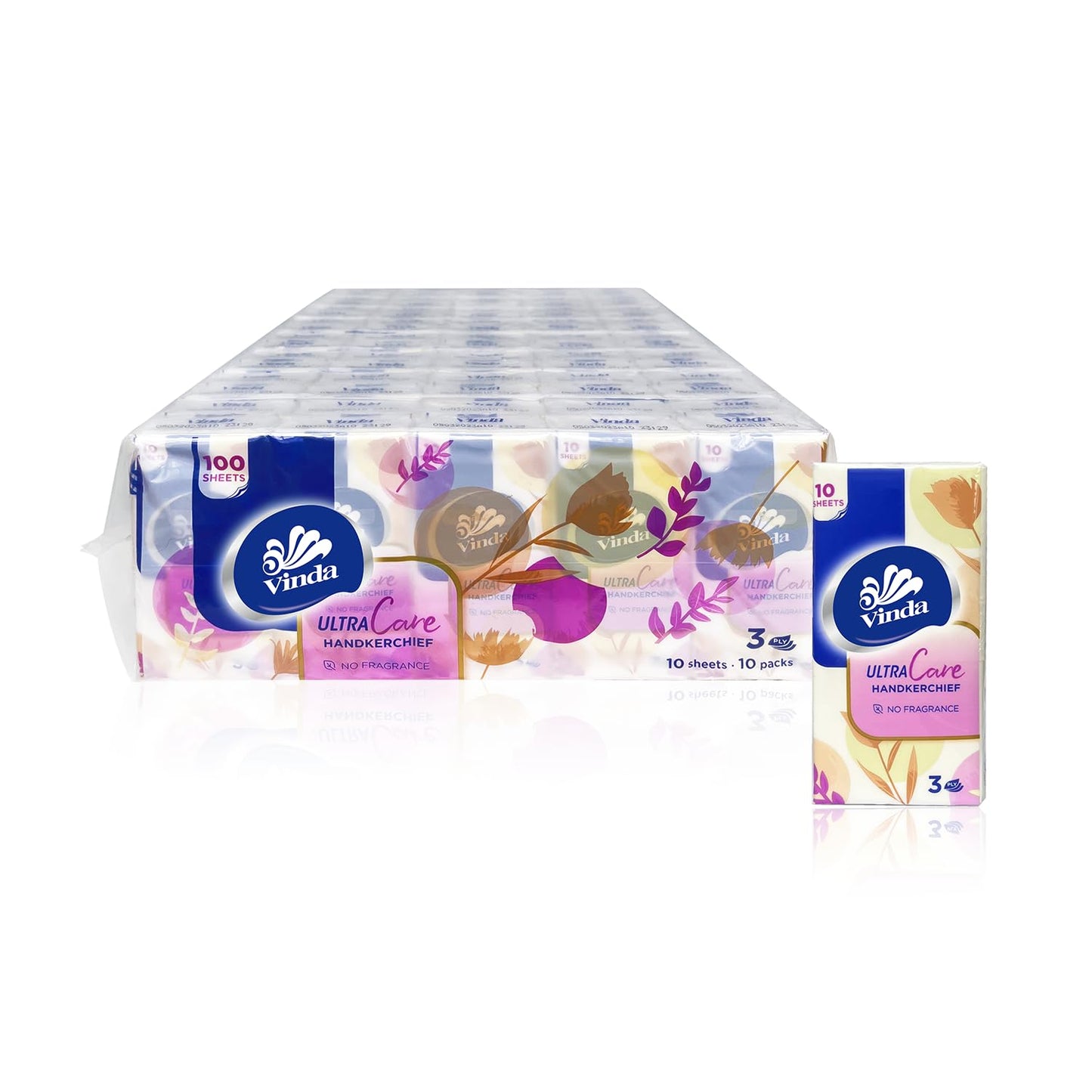3-Ply Pocket Tissues, Travel-sized Tissue, Everyday Carry (80 Packs of 10 Tissues)