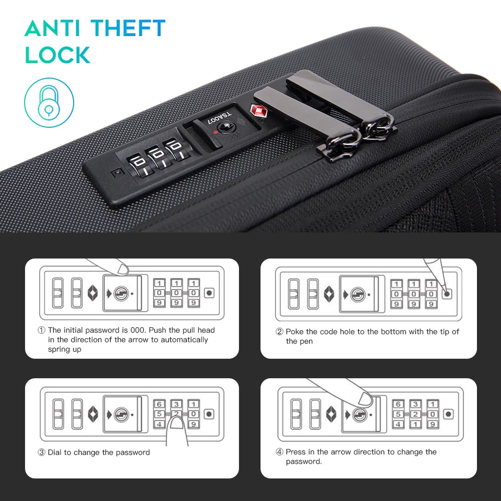 BANGE Laptop Anti-theft backpack Hard Shell Expandable Commute backpack can Hold 15.6 inch laptop for men and women