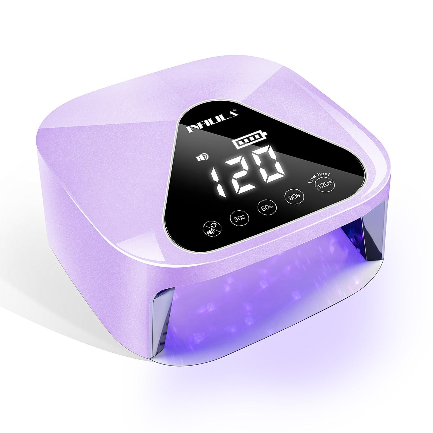 NXJ INFILILA Cordless Nail Lamp, 54W Nail Dryer for Gel Polish, Rechargeable UV Nail Lamp for Gel Nails, UV Light for Gel Nails with Large LCD Display 4 Timer Modes Auto Sensor for Salon and Home