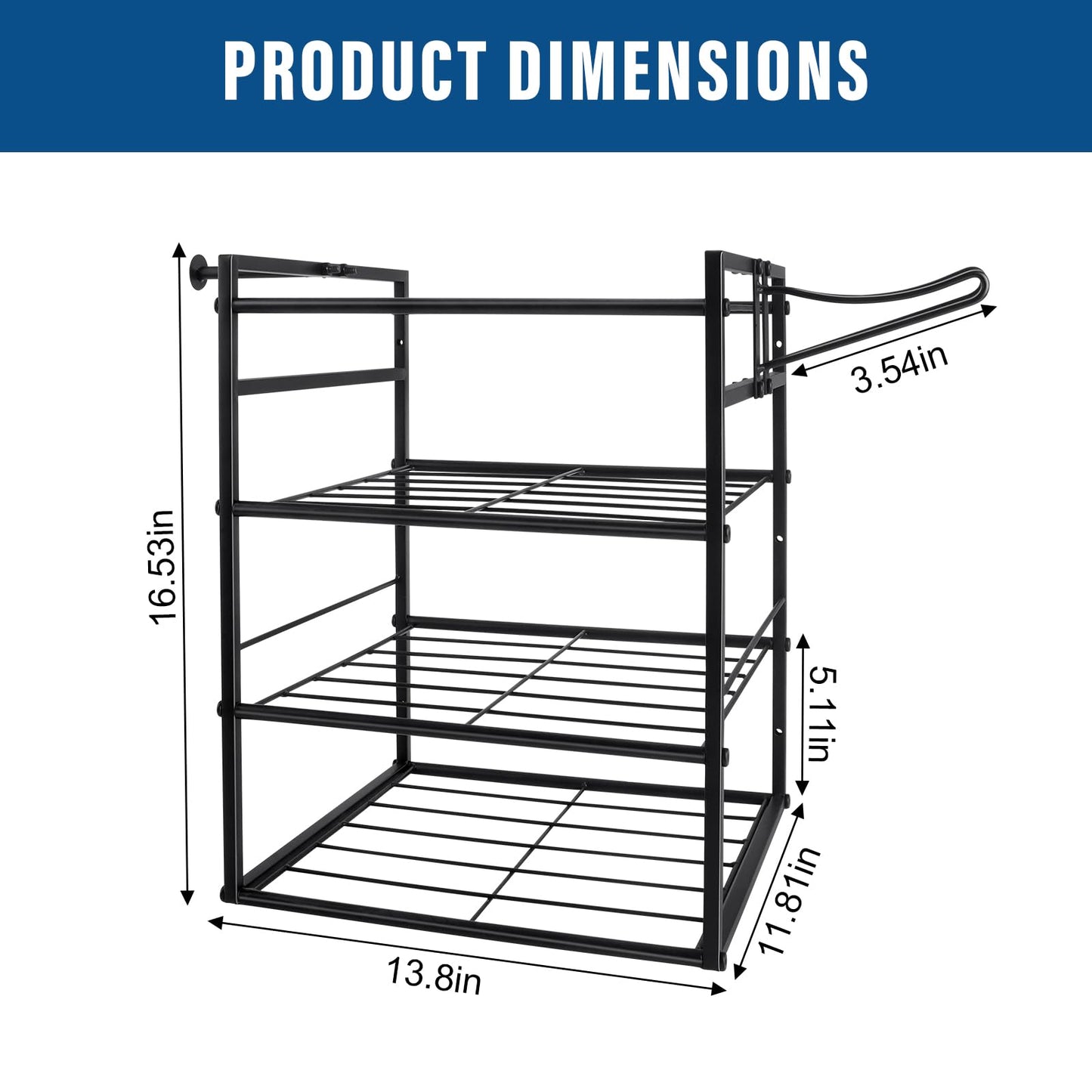 JAYOBGO Power Tool Organizer Wall Mount - Lawn Weed Eater Rack Hanger Power Tool Heavy Duty Holder for Ego Leaf Blower and Weed Eater, 2-in-1, Only Shelf