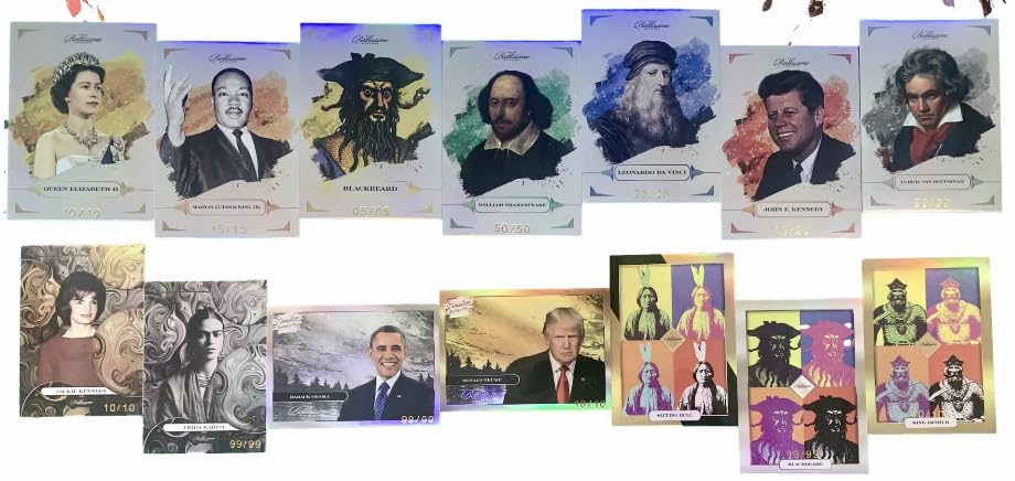 2023 Keepsake Bellissimo Edition: 2 Cards: Numbered Relic & Base- Rare Relics, 1/1 Art/Autos & Jumbo Art Prints- Featuring Lincoln, Einstein, Mantle, Muhammad Ali & More