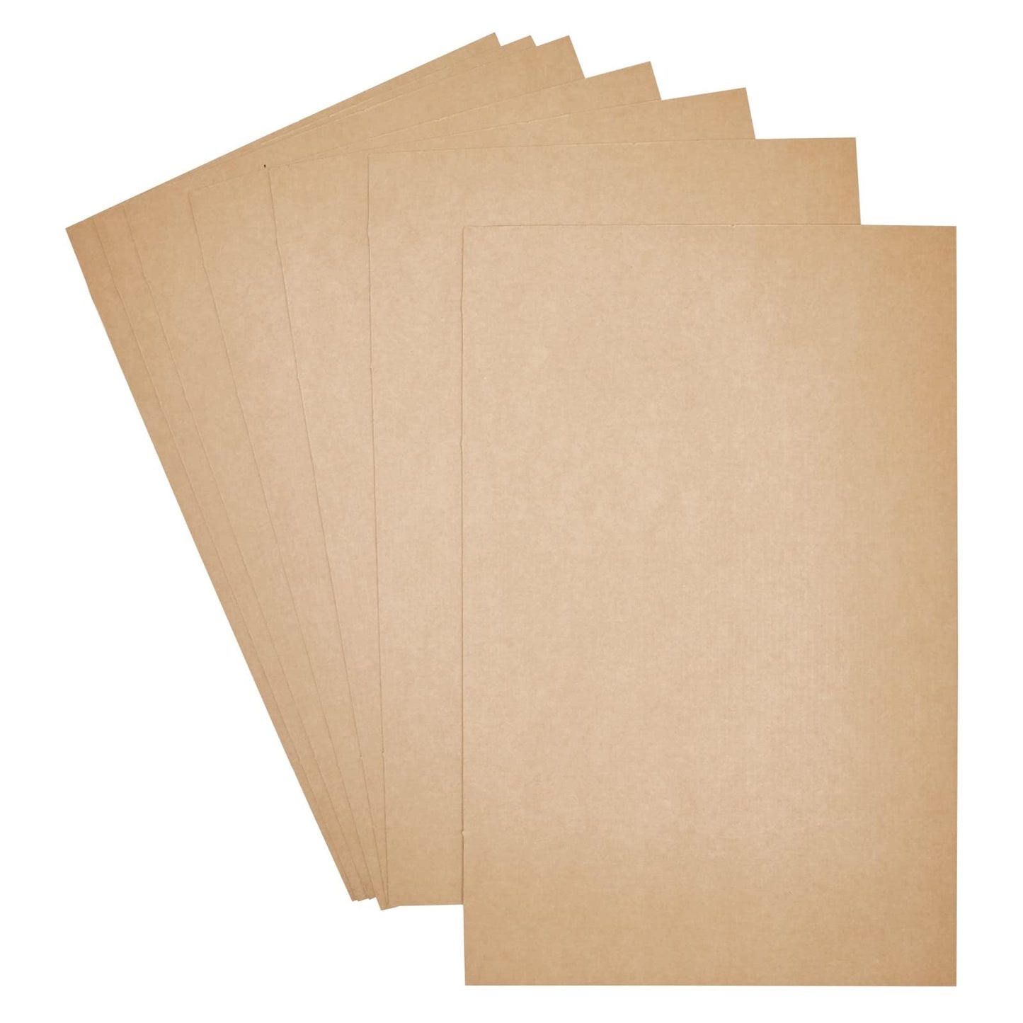 Juvale Corrugated Cardboard Sheets - 11 x 17 in, 2mm Thick, Brown, 50-Pack - Flat Packaging Inserts for Cardboard Mailers - Craft Board Projects