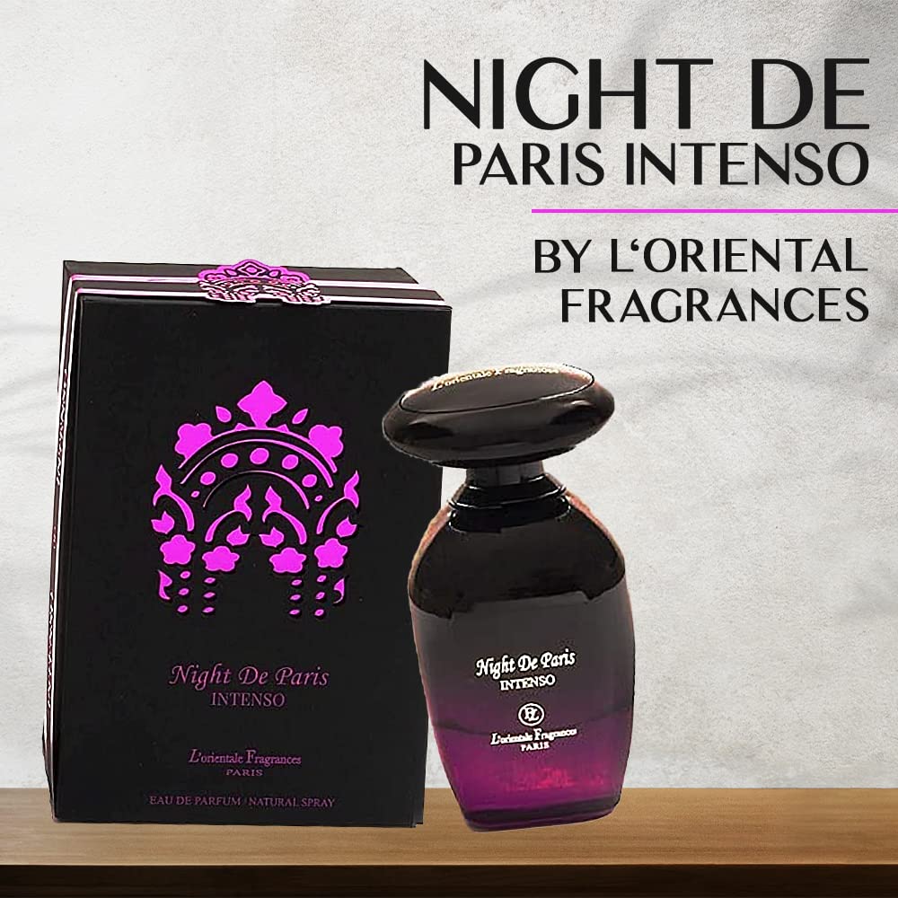 L'ORIENTALE FRAGRANCES Night De Paris Intenso Eau De Parfum Spray for Men, 3.4 Ounce