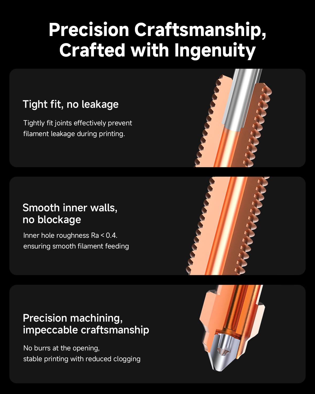 Creality Official K1C Nozzle, Unicorn Quick-Swap 0.4mm, 0.6mm, 0.8mm 4PCS Nozzle Kit Copper Alloy and Hardened Steel 3D Printer Nozzle for K1 SE, Ender 3 V3, Ender 3 V3 Plus