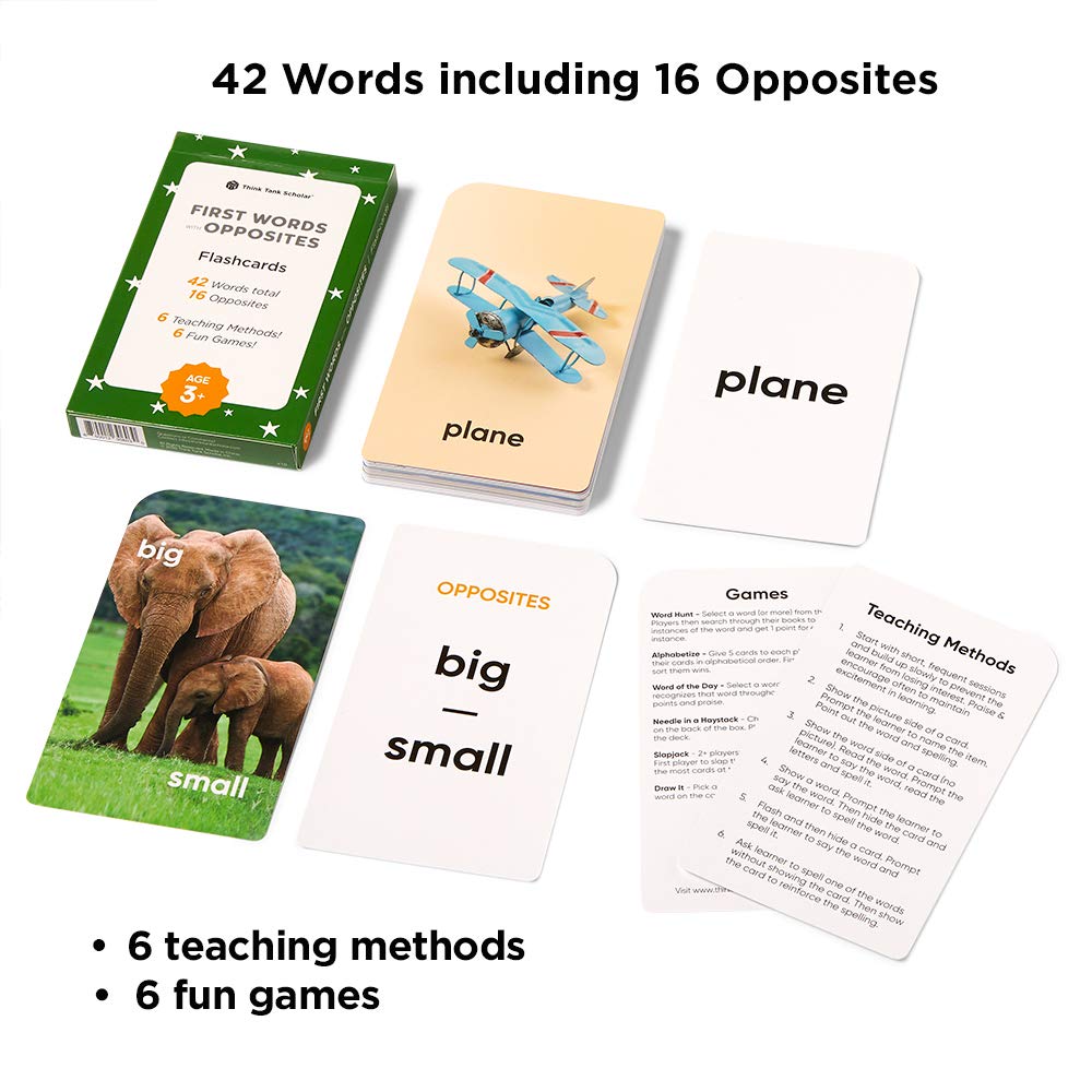 Preschool Flash Cards Learning Bundle - Alphabet, Numbers, Colors, Shapes, First Words, & Rhyming for Toddlers Ages 2-6