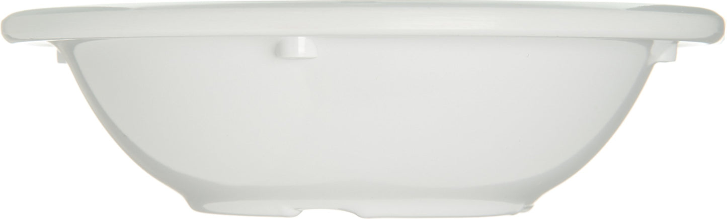 Carlisle FoodService Products Kingline Reusable Plastic Bowl Fruit Bowl with Rim for Home and Restaurant, Melamine, 4.75 Ounces, White, (Pack of 48)