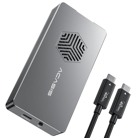 ACASIS 40Gbps M.2 NVMe SSD Enclosure with Cooling Fan,Tool Free Installation,NVMe Enclosure for M1/M2 Pro/Max, Compatible with Thunderbolt3/4/5,USB4/3.2/3.1/3.0/2,Support 2280/2260/2242/2230 B+M M-Key
