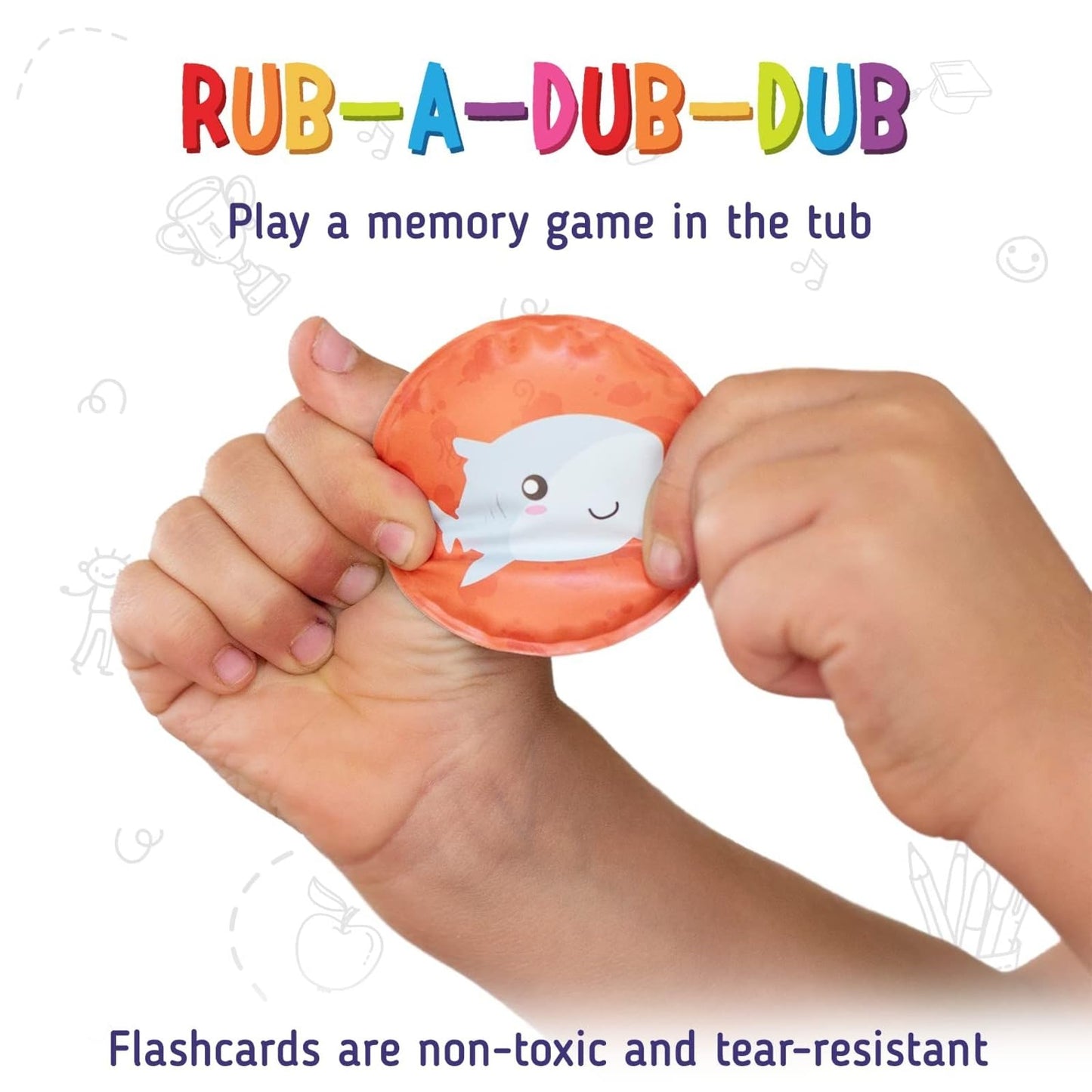 merka Bath Toys, Floating Flash Cards for Bathtime, Set of 30 Foam Bathtime Toy Set for Memory Game, Sea Adventure Designs, Learning Activity for Babies, Infants and Toddlers