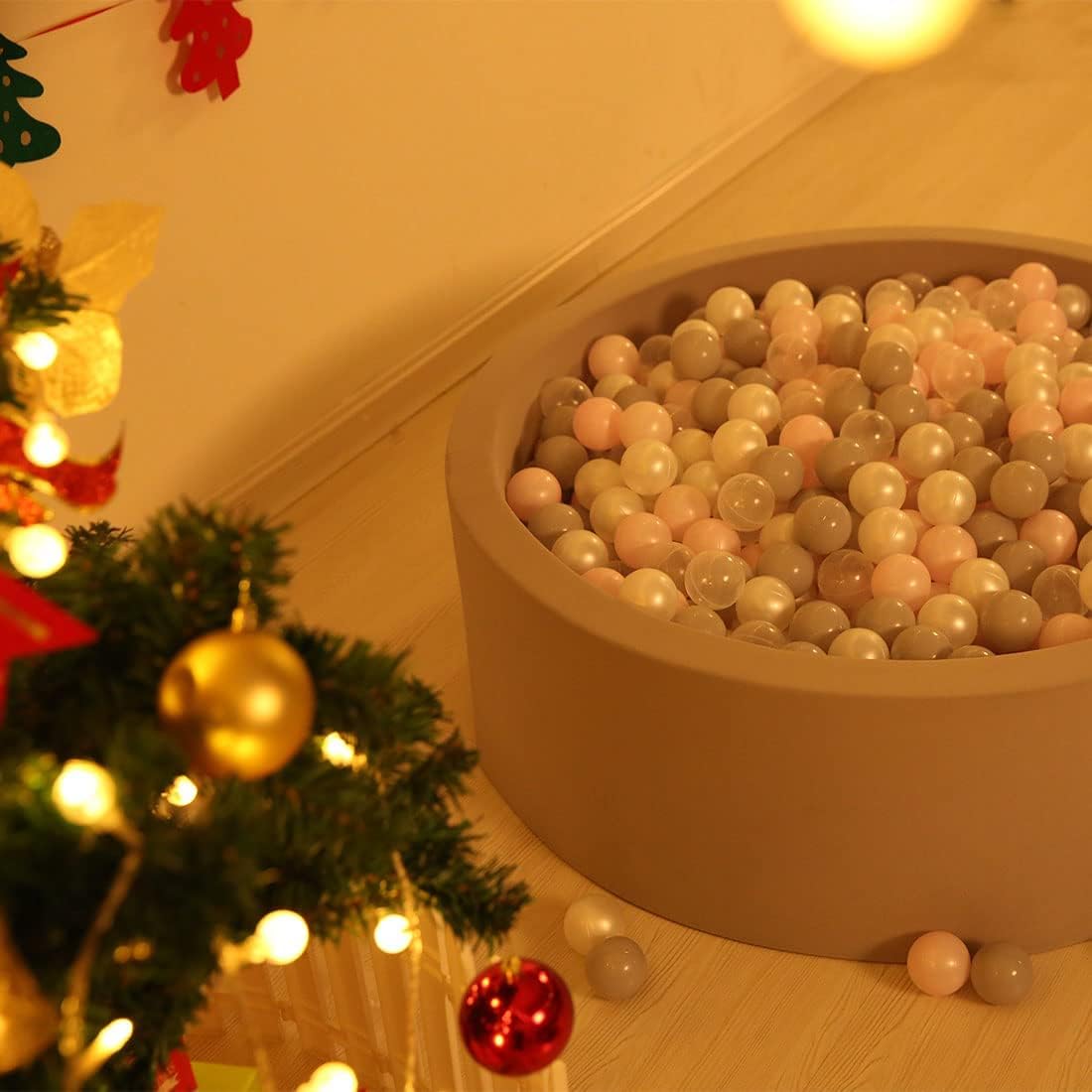 GOGOSO Ball Pit Balls for Kids, 100 Pink Plastic Balls for Ball Pit Toddler Birthday Party Kids Colorful Ocean Ball