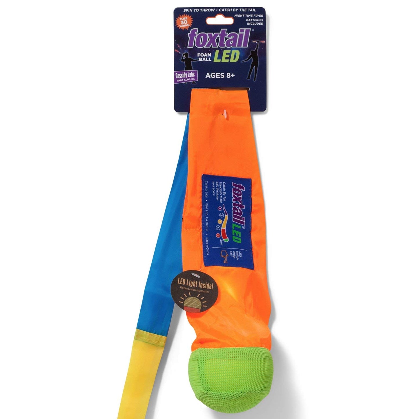 LED Foxtail Softie Light Up Flying Soft Ball Catch and Toss Game