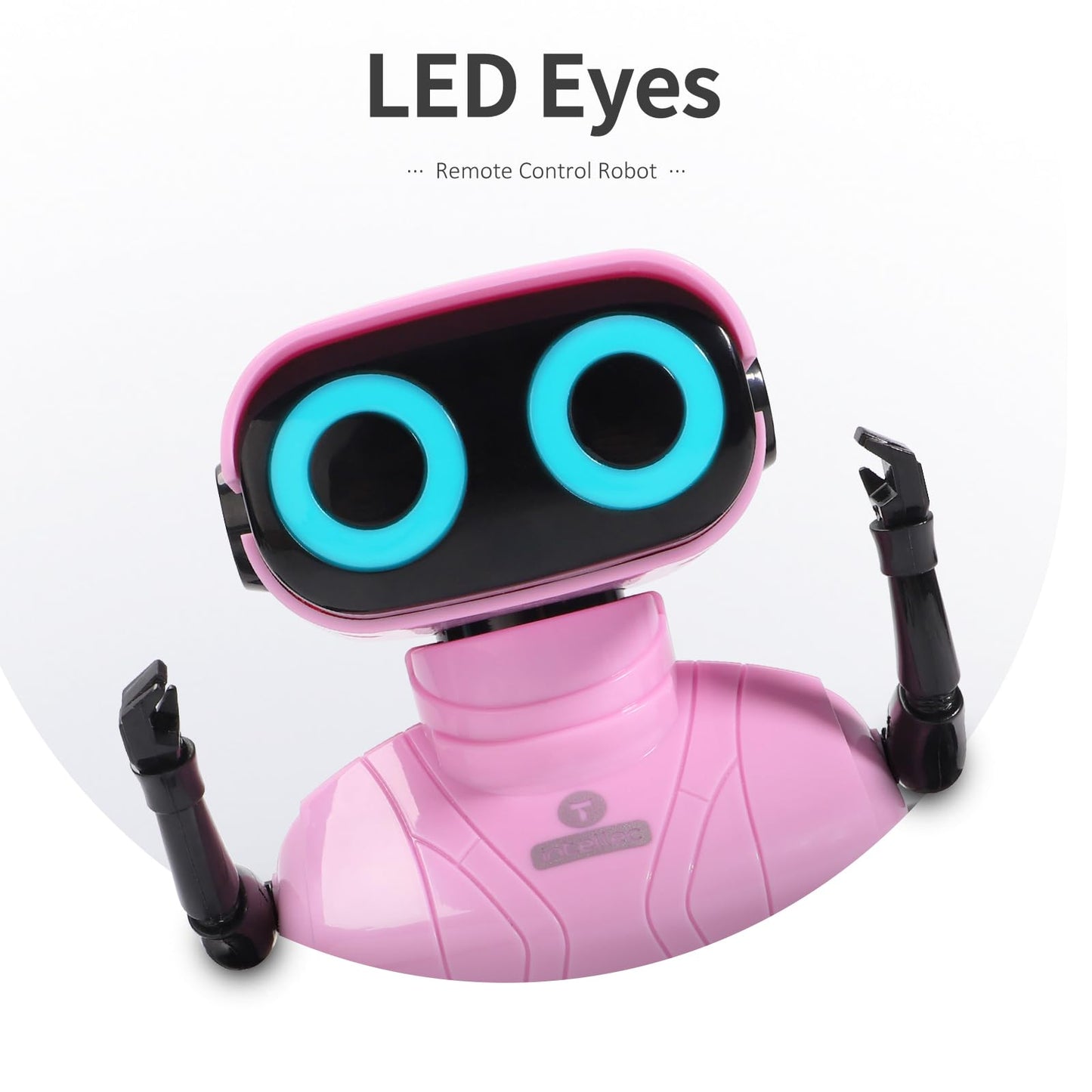 GILOBABY Kids Robot Toy, Remote Control Robot Toys, RC Robots with LED Eyes, Flexible Head & Arms, Dance Moves and Music, Birthday Gifts for Girls Ages 6+ Years (Pink)