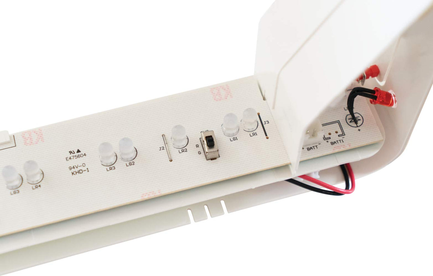 Lithonia Lighting ECRG Basics LED Exit Sign/Emergency Light Combo, Red/Green Switchable Exit Sign and Emergency Lights for Business, 2-Head Fixture, Square Lamp Heads, White (ECRG SQ M6)