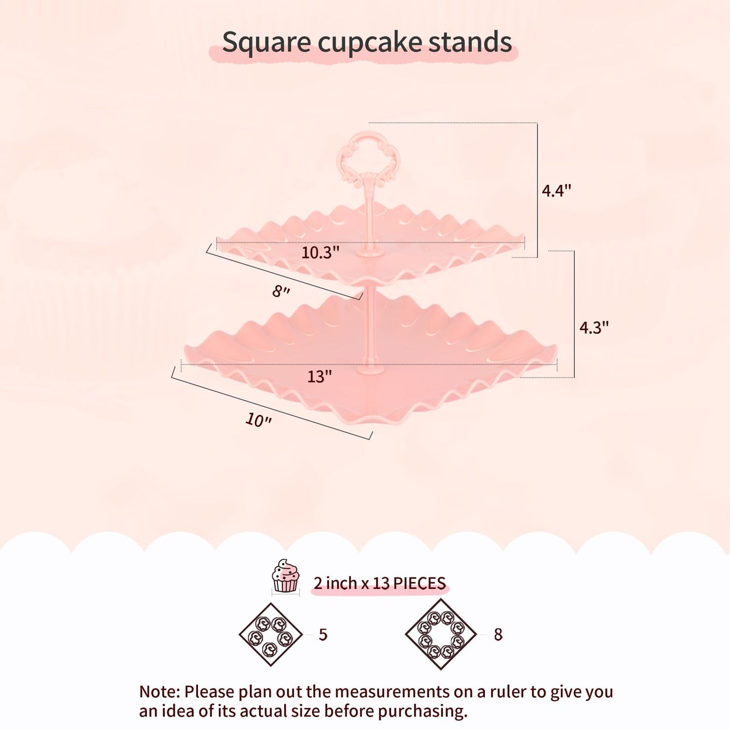 Pack of 11 NWK Cake Stand Set, with 3 x Two-Tier and 3 x Three-Tier Cupcake Stands, 4 x Appetizer Trays, 1 x Tablecloth for Birthday Bridal Baby Shower Party (Colorful)