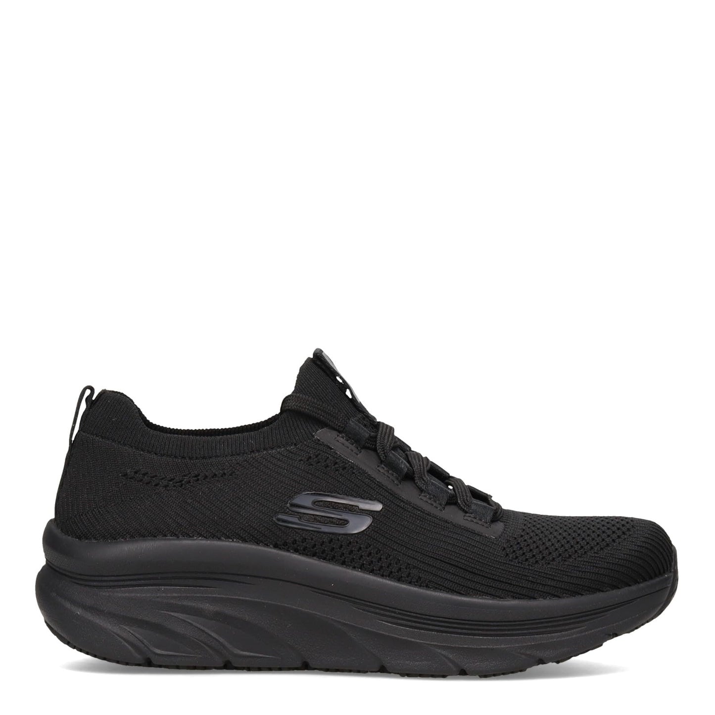 Skechers Women's Work Relaxed Fit: D'Lux Walker SR - Ozema Slip-On Sneakers, Black, 7.5 Wide