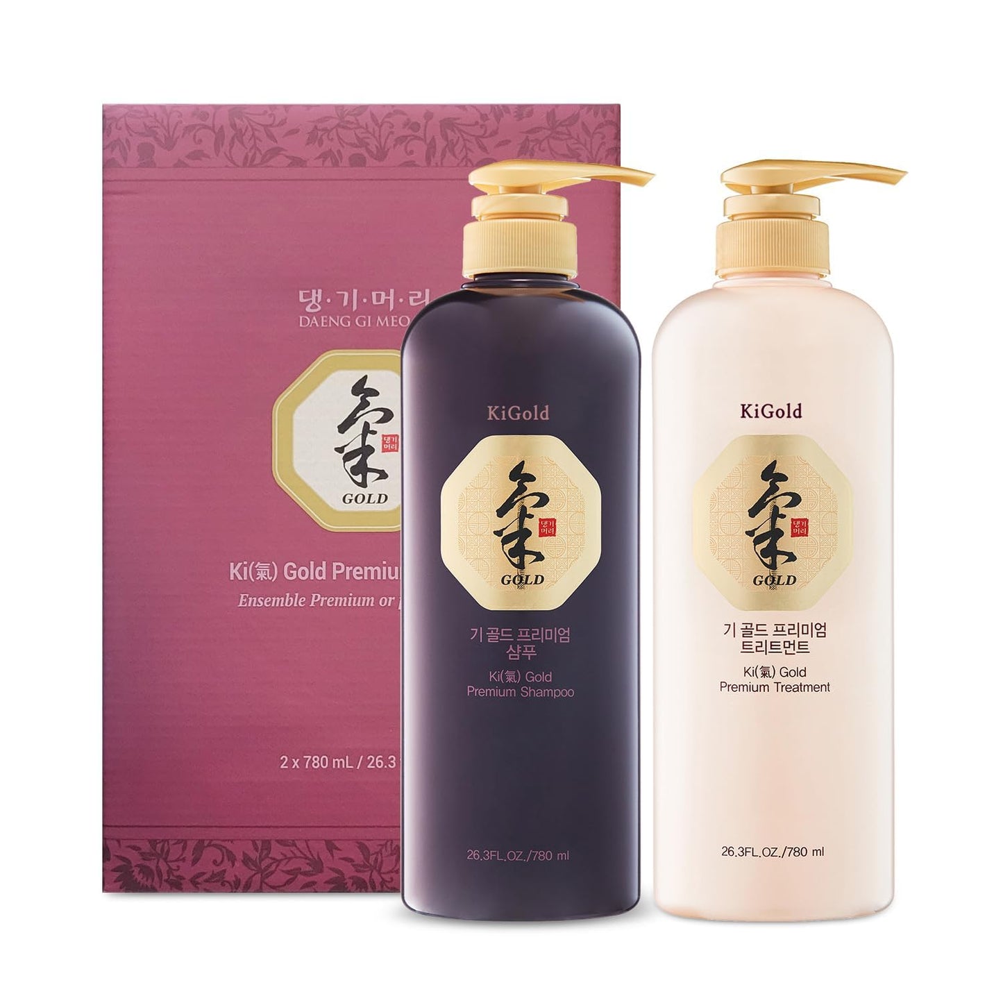 DAENG GI MEO RI - Ki Gold Premium Shampoo, Treatment, and Travel Pouch Set (10ml Pouch)