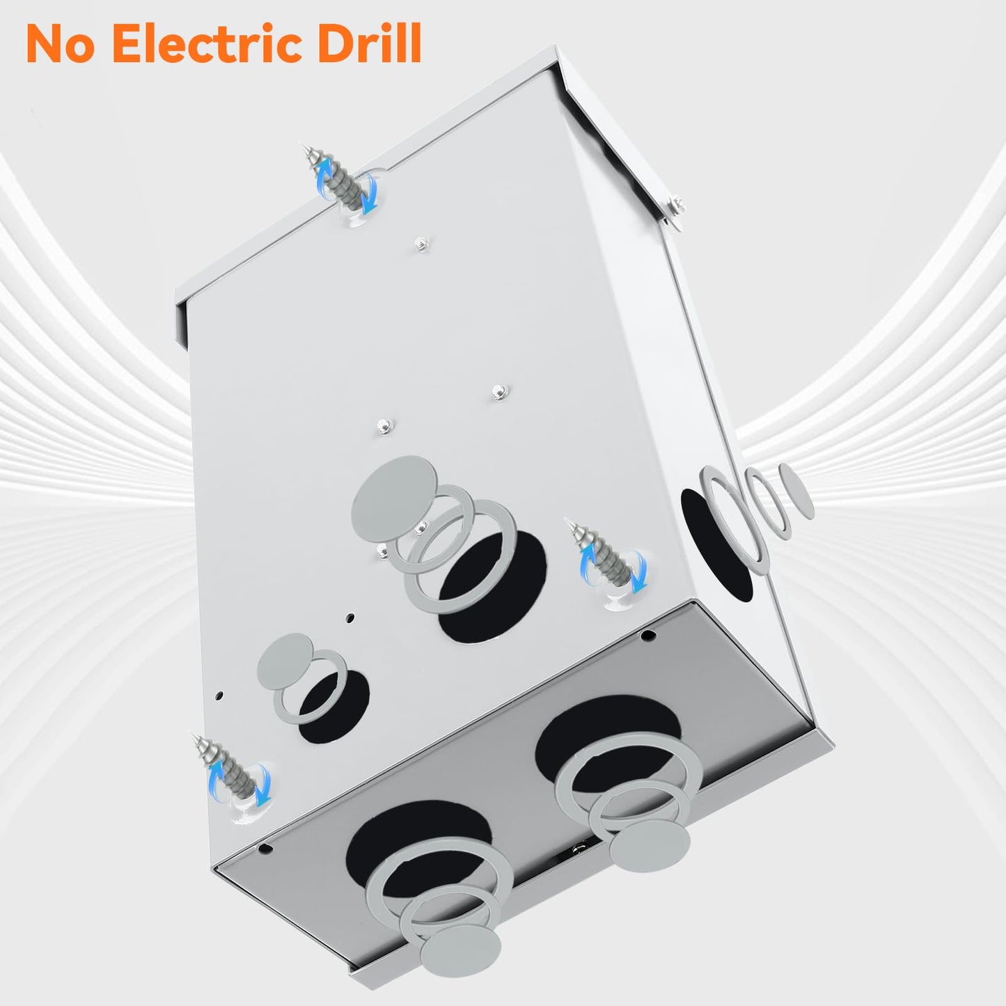 60 Amp Disconnect Switch Box,3 Pole Safety Switch,Non-Fusible,Indoor&Outdoor,Meeting NEMA 3R Standards,Galvanized Steel，Anti Corrosion and Rust Prevention,10-Year Warranty