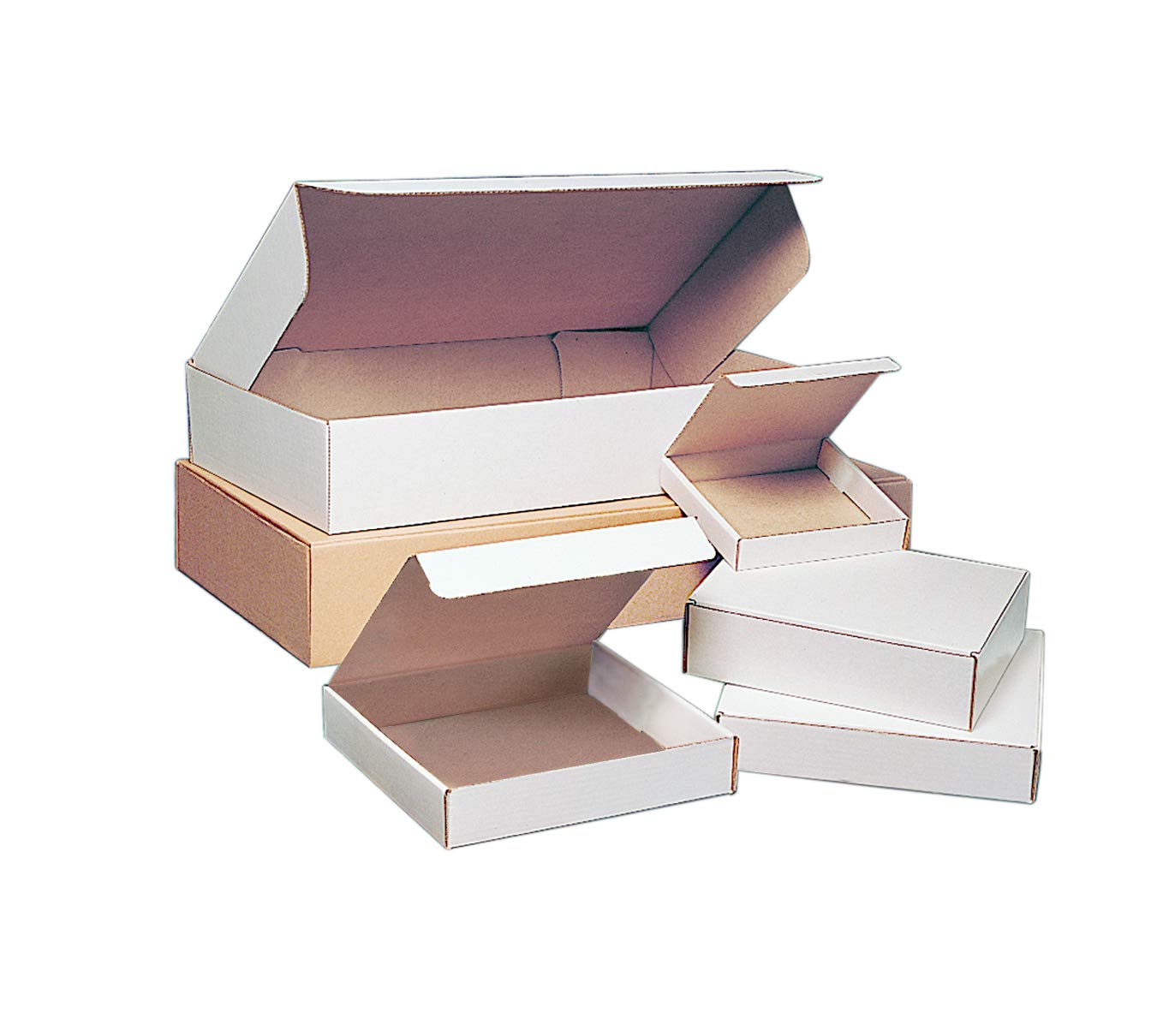 Aviditi White Deluxe Literature Mailing Boxes, 9 x 6 1/4 x 3 Inches, Pack of 50, Crush-Proof, For Shipping, Mailing and Storing
