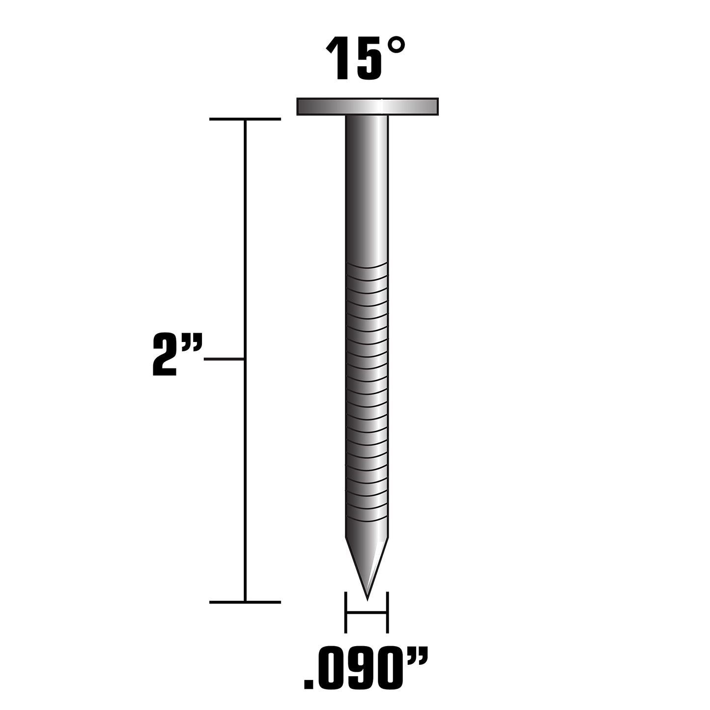 Metabo HPT Wire Coil Siding Nails | 2 Inch x .090 | 304 Stainless Steel | Ring Shank | 900 Count | 13355HPT