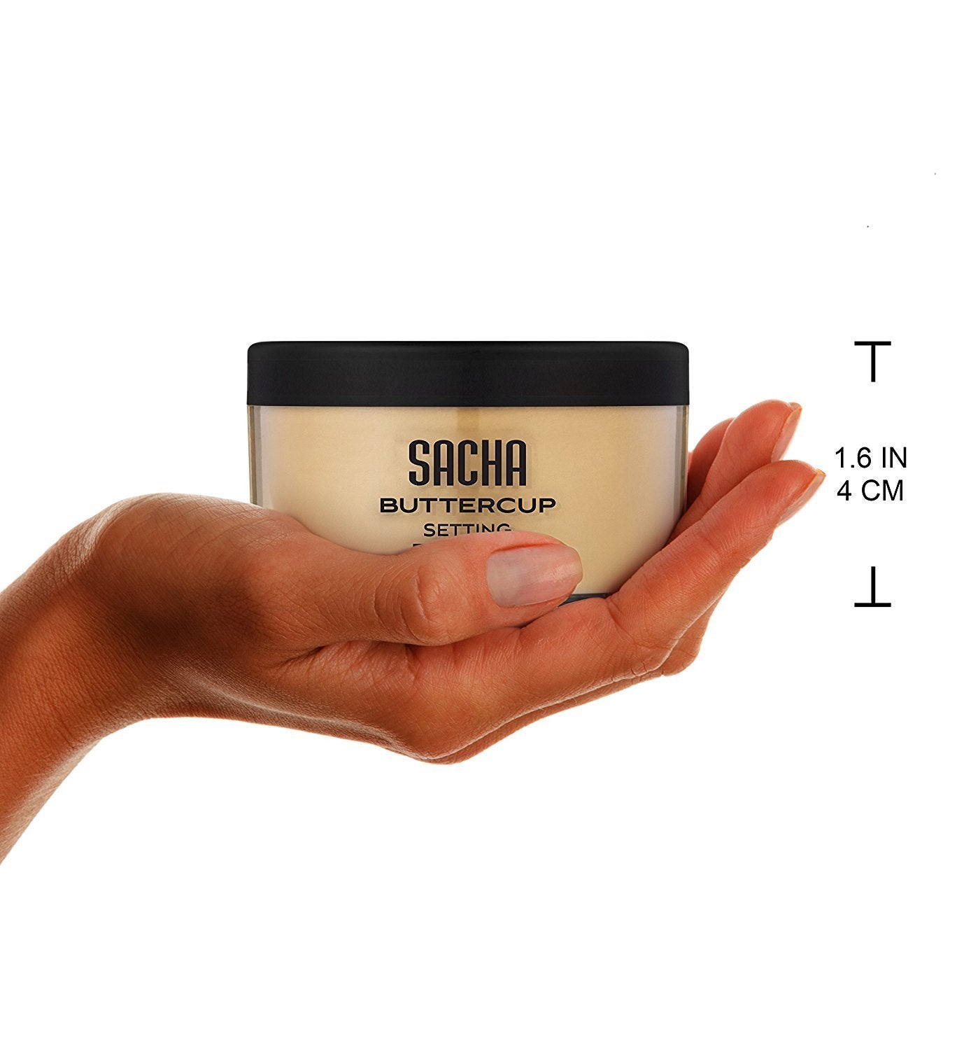 Sacha BUTTERCUP Light Setting Powder Makeup 1.75 Oz. Translucent Setting Powder for Oily Skin Finishing Powder Loose Powder Makeup Blurring Powder Blurs Fine Lines and Pores For Light Skin Tones