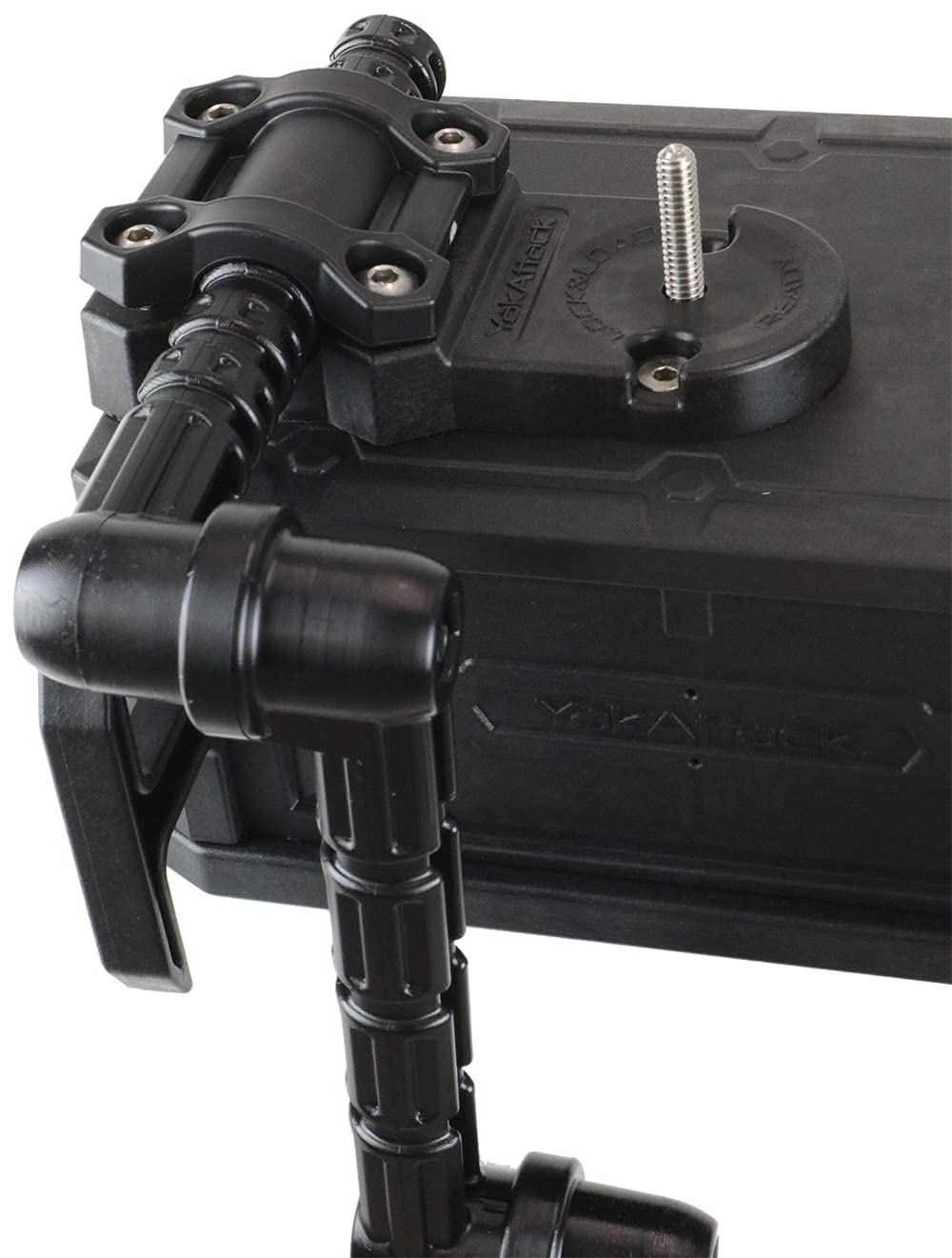 YakAttack CellBlok with Switchblade Transducer Arm | Track-Mounted Battery Box & Adjustable Fish Finder Mounting System for Kayaks | No-Drill, Easy Install | Made in USA