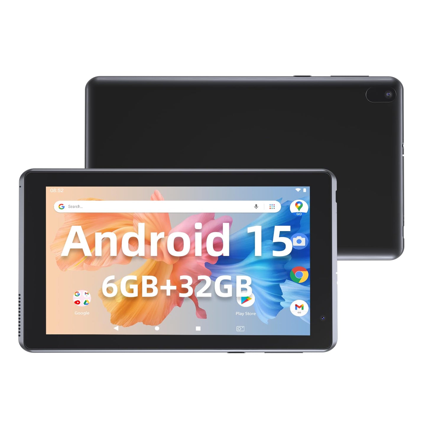 IWEGGO Android 15 Tablet, 7 Inch 6GB RAM+32GB ROM/ 1TB Expandable Computer, 5MP Camera Tablets, 1.6Ghz Quad-core Processor, 3000mAH Battery Tablet PC, Wi-Fi, GMS, Games 7'' Android Laptop