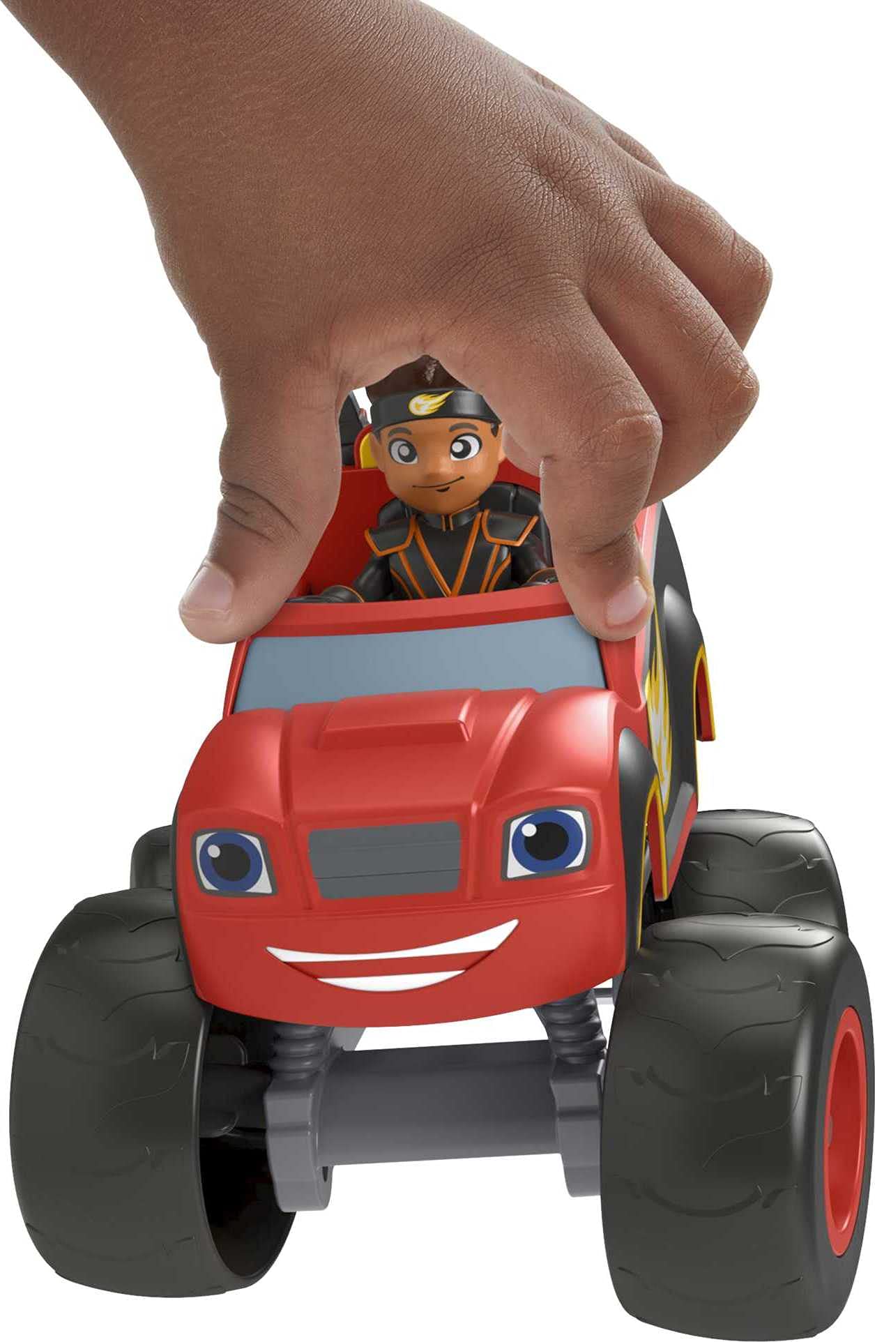 Fisher-Price Blaze & The Monster Machines Toy Truck & Figure Set, Ninja Blaze & AJ, Preschool Racing Play Ages 3+ Years