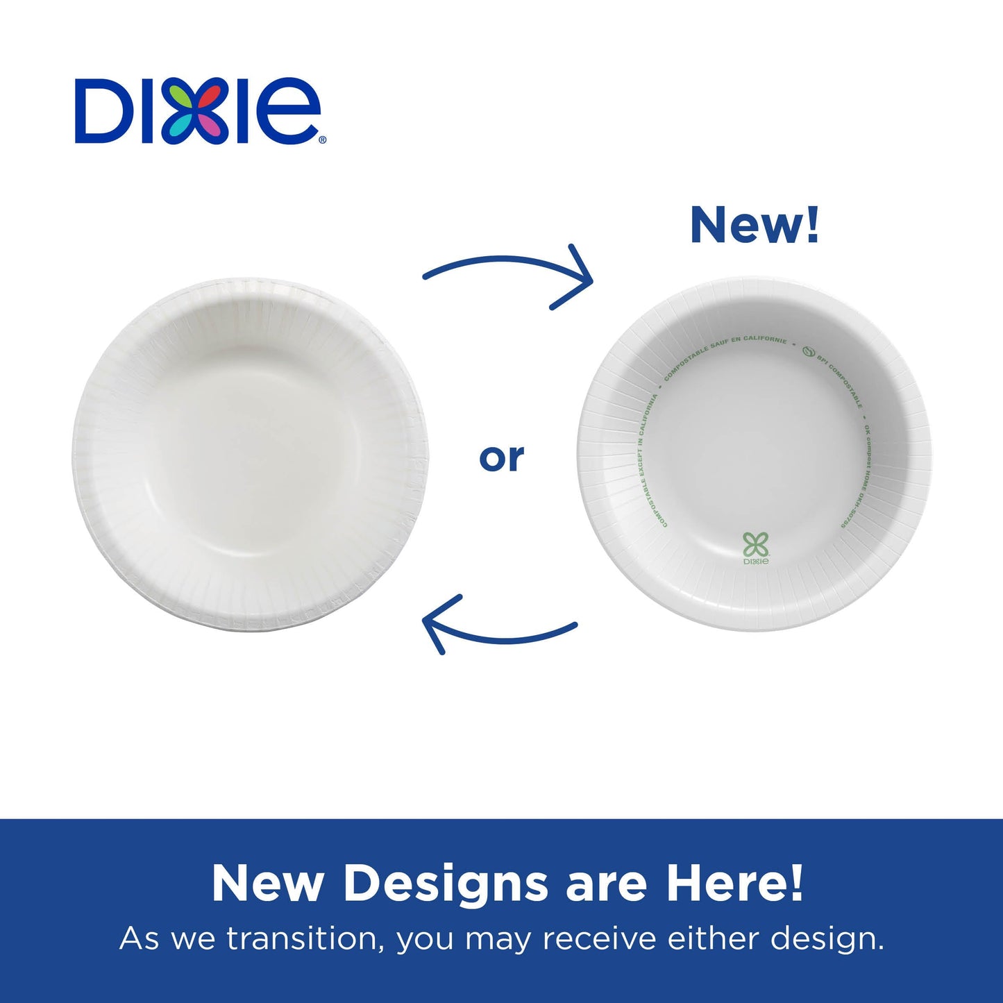 Georgia-Pacific Dixie 12oz Medium-Weight Paper Bowls by GP PRO, White, UXB12WS, 500 Bowls Per Case