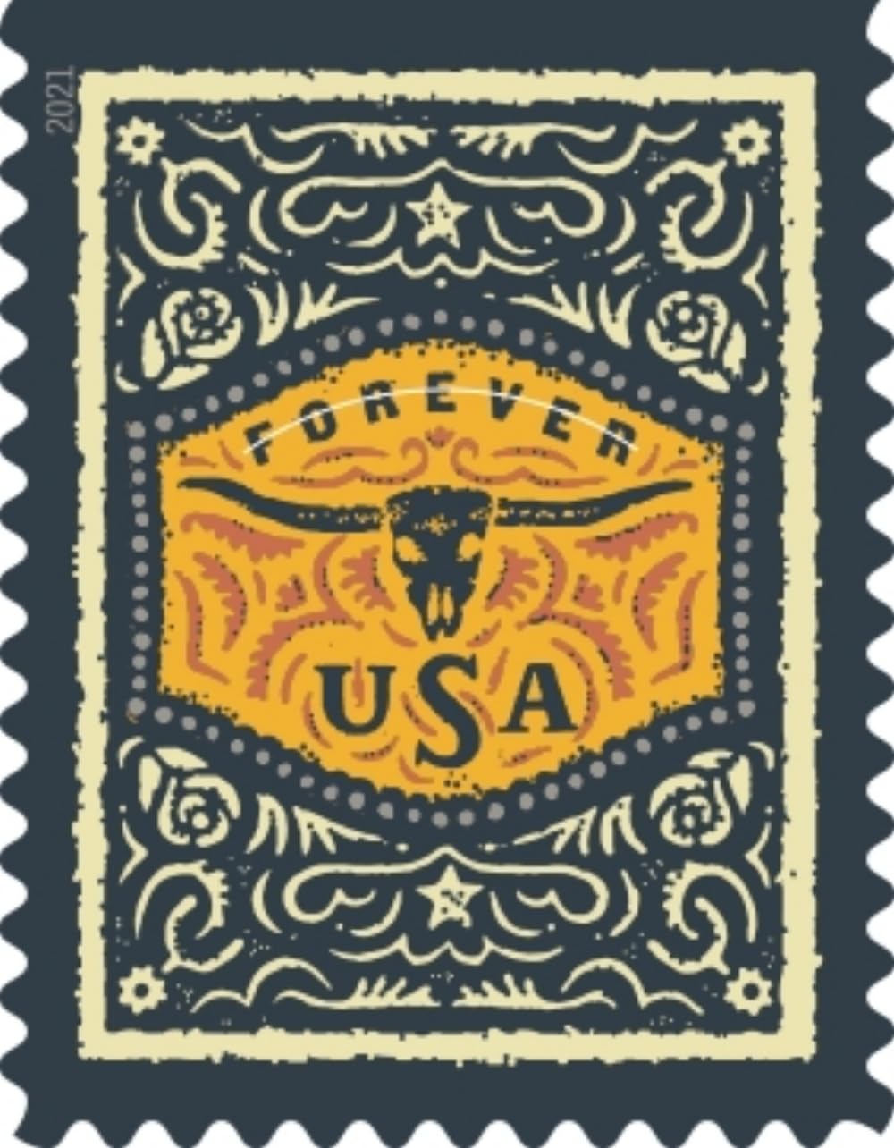 USPS Western Wear (Cowboy Hat, Belt Buckle, Cowboy Boot with Spur, Western Shirt) (Booklet of 20) Postage Forever Stamps 2021 Scott #5615-5618