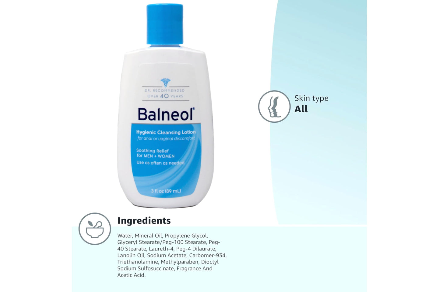 Balneol Hygienic Cleansing Lotion 3 oz (Pack of 3)