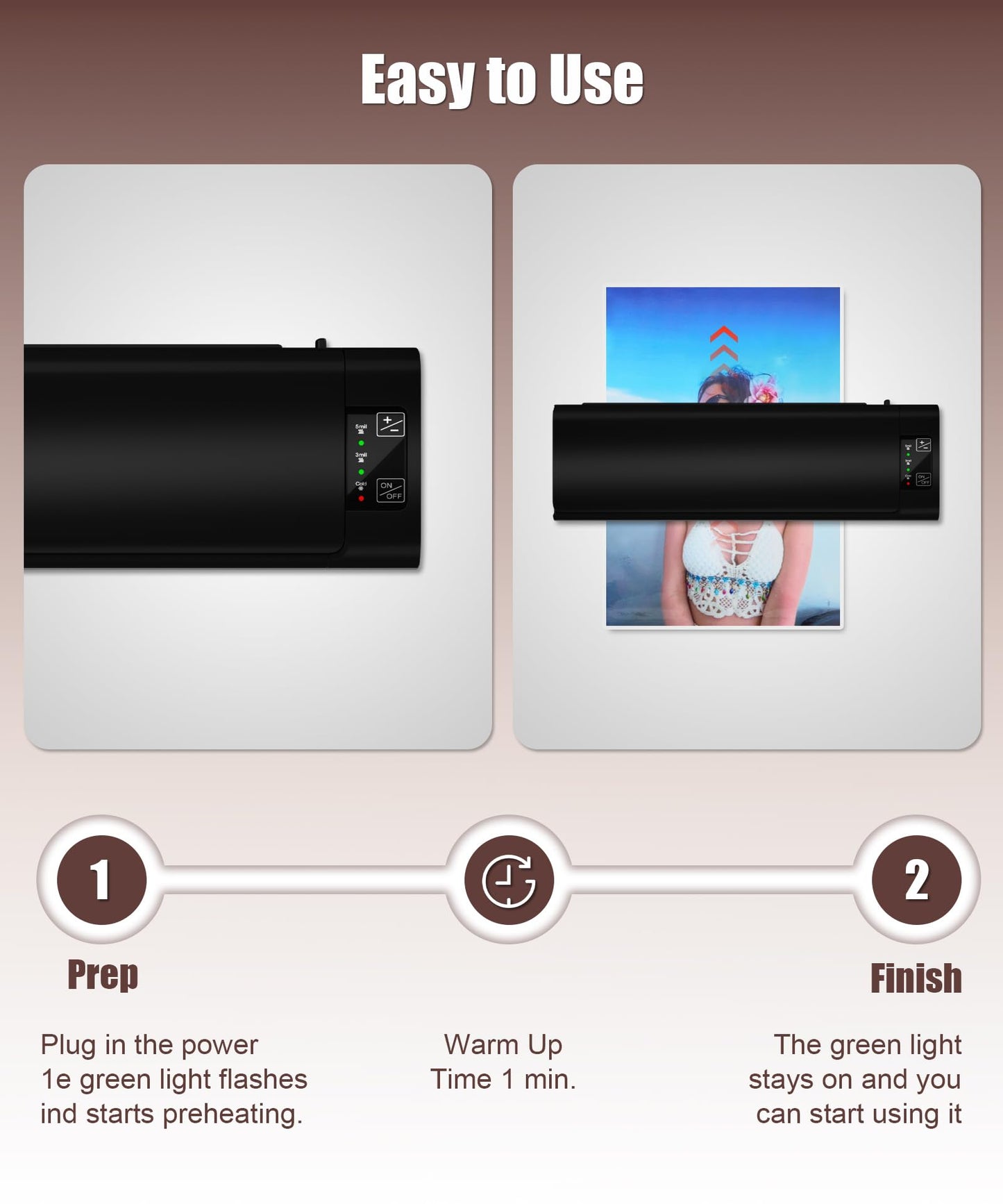 13 Inch Laminator Machine, A-3 9-in-1 Thermal Laminator with Sheets for Hot & Cold Laminating Machine