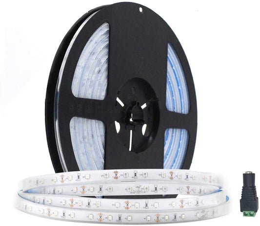 360DigitalSignage 5M/16.4ft SMD3528 300LEDs Near Infrared 850nm NIR Single Chip DC12V 24W Flexible IR LED Strips Light IP67 Waterproof 8mm Wide 60LEDs/M 4.8W/M Light Strip