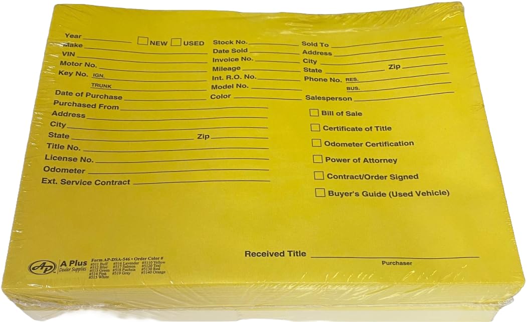 A Plus Car Dealer Jackets DSA-546 Yellow #5110 Quantity 100