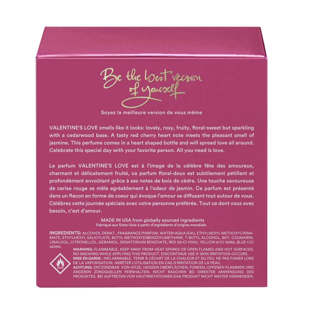 THE HEART COMPANY | Valentine's Love Perfume for women | Floral Sweet Fragrance | Valentine's Day Gift | Vegan Heart Shaped Perfume 75ml - 2.5 fl oz.