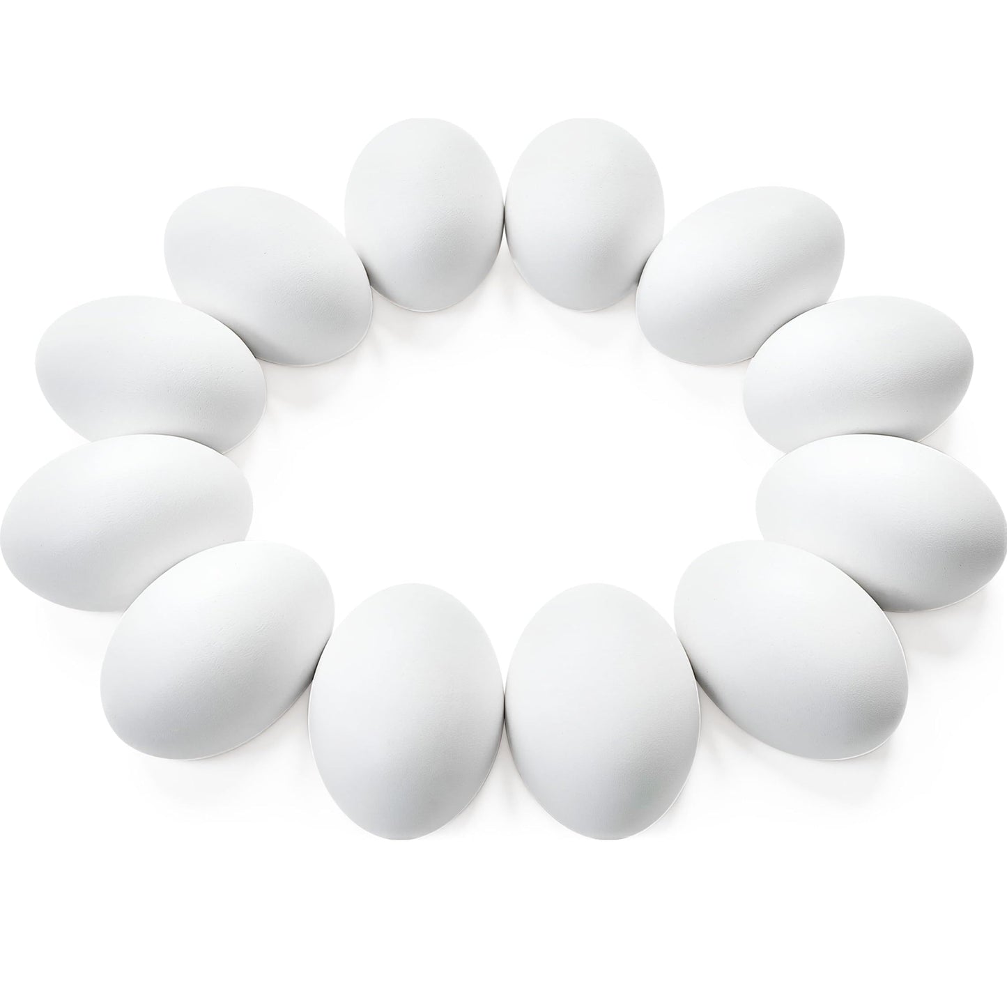 JOYIN 18 Pcs Easter Egg, White Wooden Eggs, Life Size Plain Decorating Eggs for Kids Easter DIY Paint Your Own Egg Decor, Easter Craft, Easter Eggs Hunt, Easter Basket Stuffers, School Activities