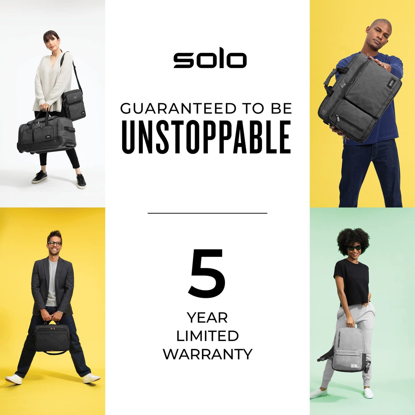 Solo New York Active Rolling Overnight Laptop Bag. Business Travel Rolling Overnighter Case for Women and Men. Fits up to 16 inch laptop - Black, 15" x 16" x 7" (TCC902-4/20)