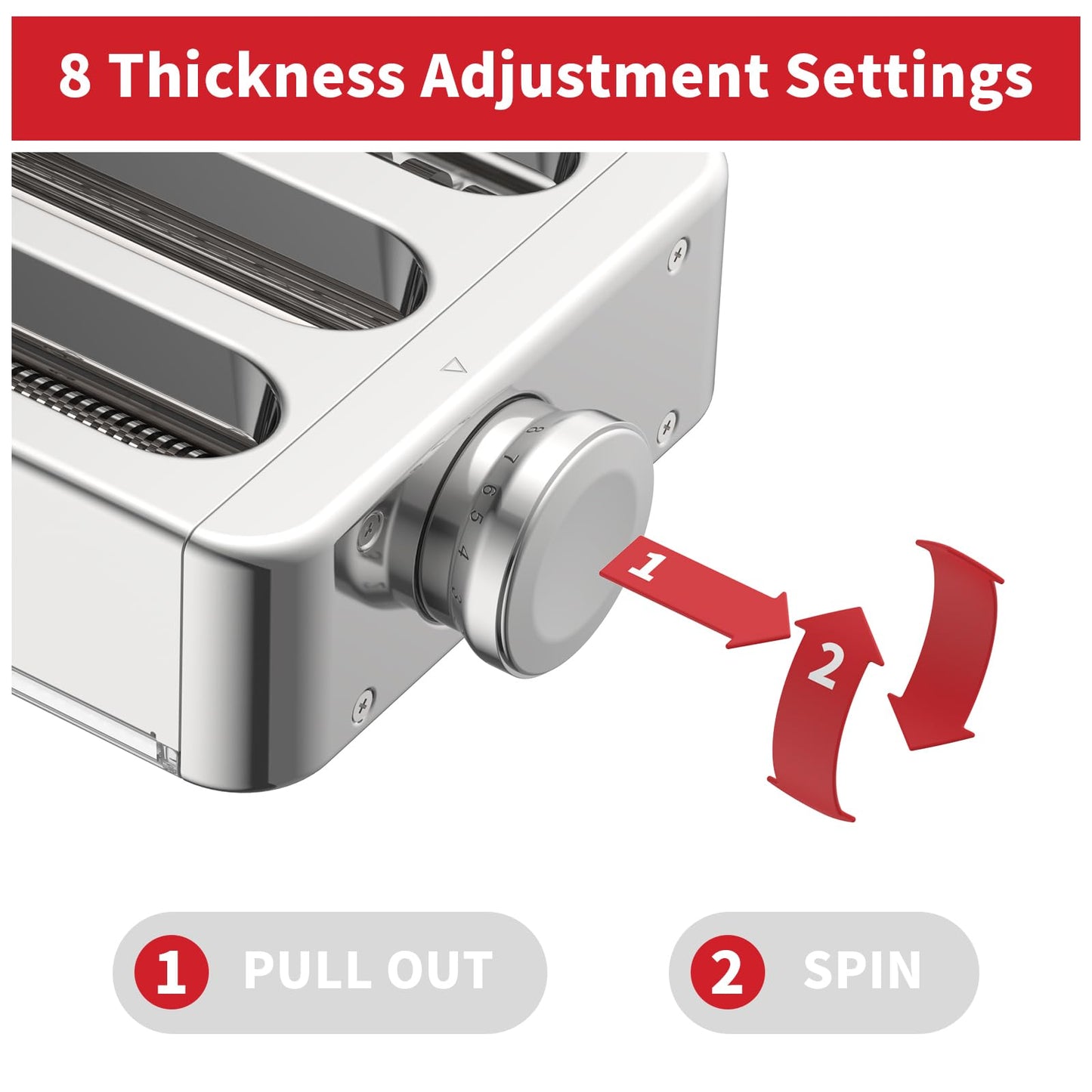 All Metal 3 In 1 Set Pasta Maker Attachment for KitchenAid, Included Pasta Sheet Roller, Spaghetti Cutter, Fettuccine Cutter Maker Accessories And Cleaning Brush