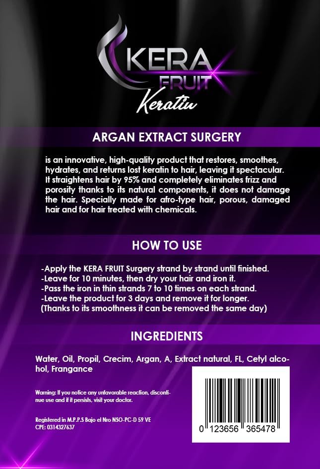 KERA FRUIT Cirugia Capilar 8 OZ Tratamiento Capilar Anti Volumen Anti Frizz