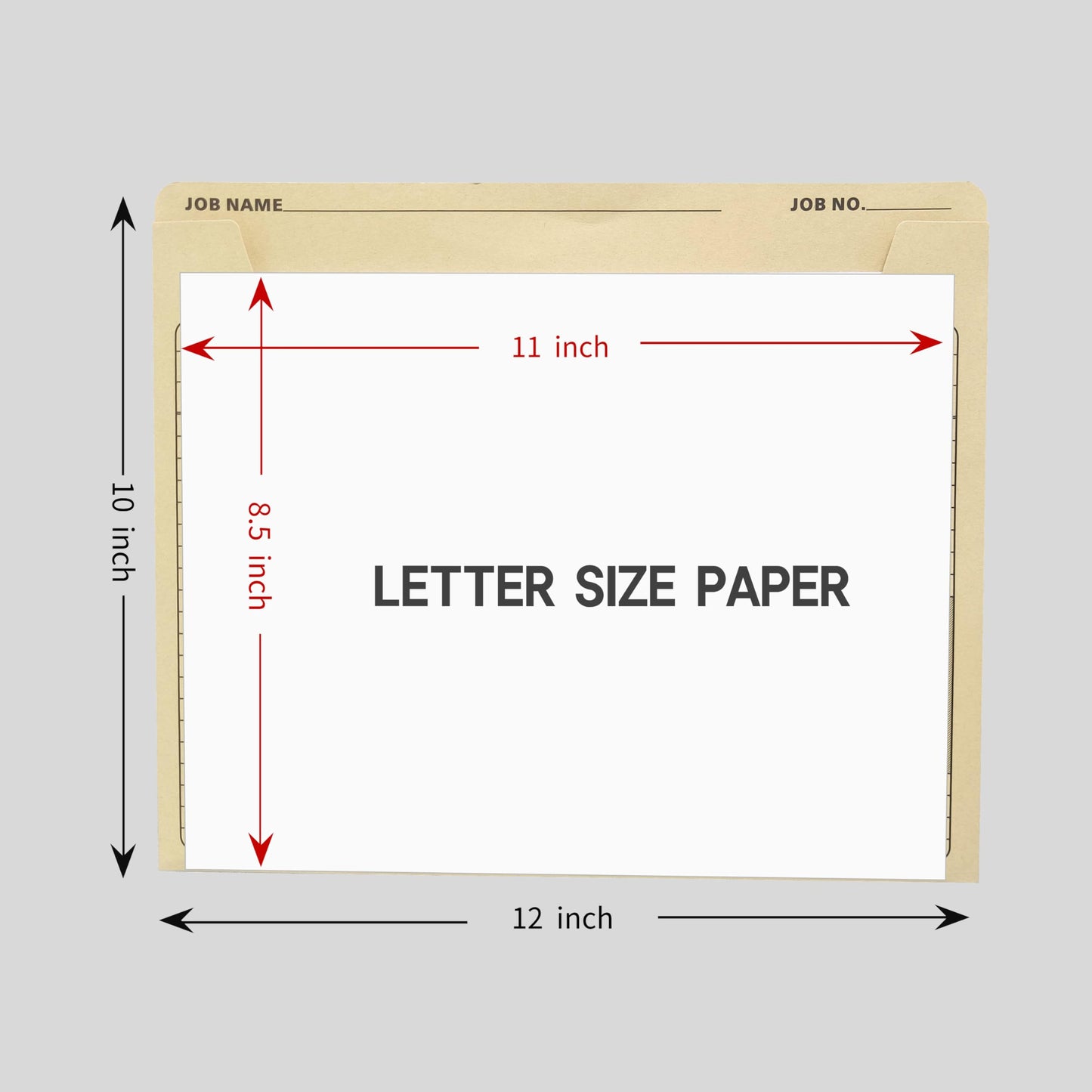 YvnShine 50 Pack Job Folder for Project Management, Heavy Duty Manila File Jacket 10x12 Inch, Preprinted Cost Tracking & Invoice Organization, Construction Project Management Files ﻿