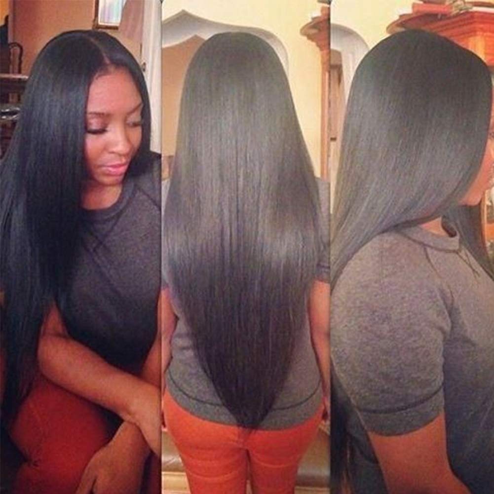 Subella Brazilian Straight Hair 3 Bundles 14 16 18inch Grade 10A Virgin Straight Human Hair Bundles Natural Black Color Hair Extensions