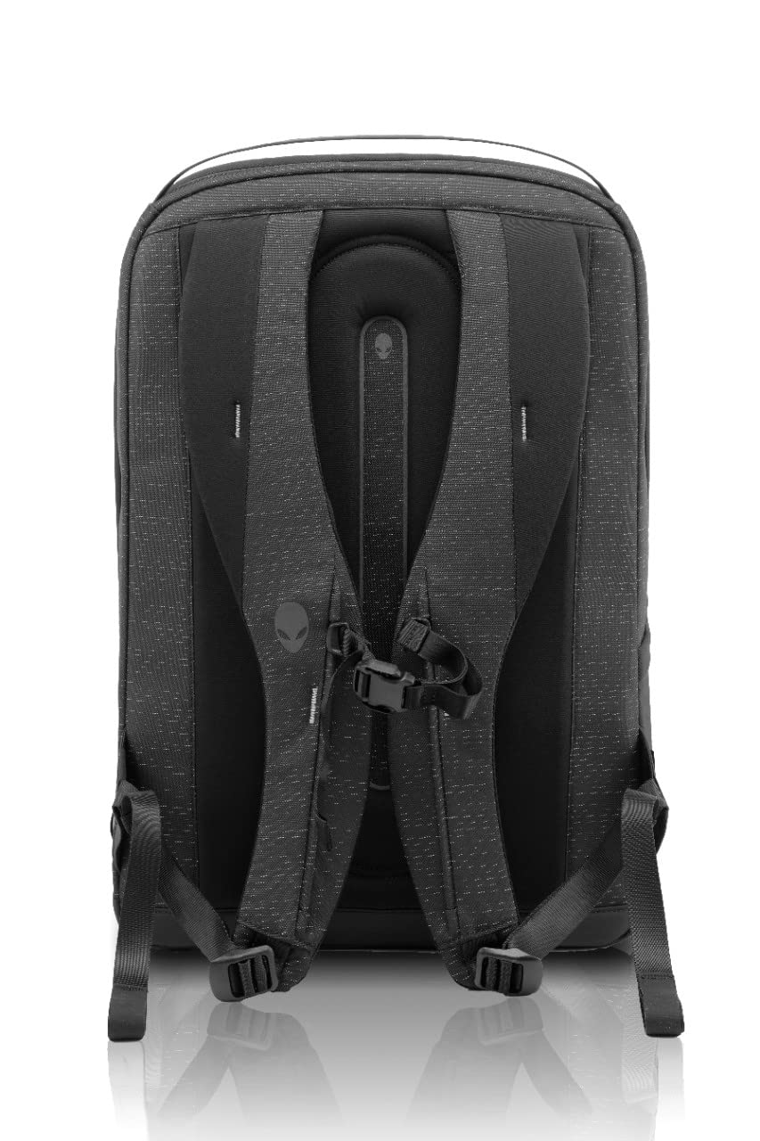 Alienware Horizon Utility Backpack, AW523P, Weather resistant, Padded back and shoulder straps, EVA padding, RFIDsafe, Black