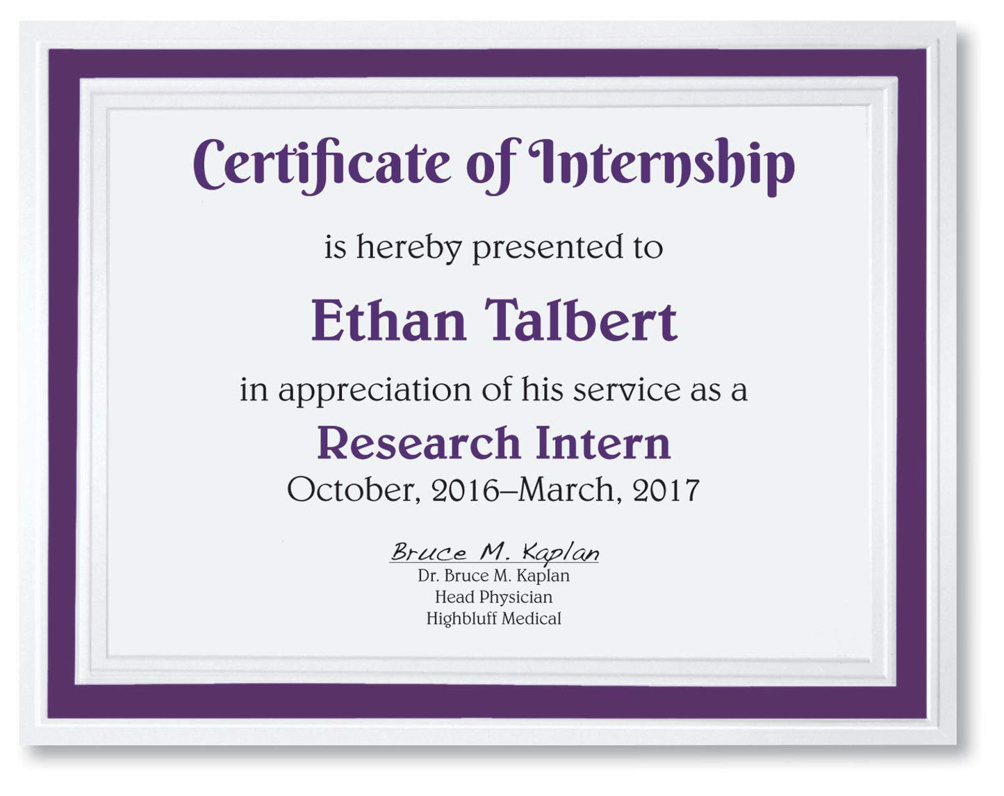 PaperDirect Pristine Specialty Certificates, 50 Sheets of 38lb White Paper, 8½" x 11", Purple Bold Foil Border, Perfect for Awards, Students, Employees, Volunteers, Course Completion, Diplomas