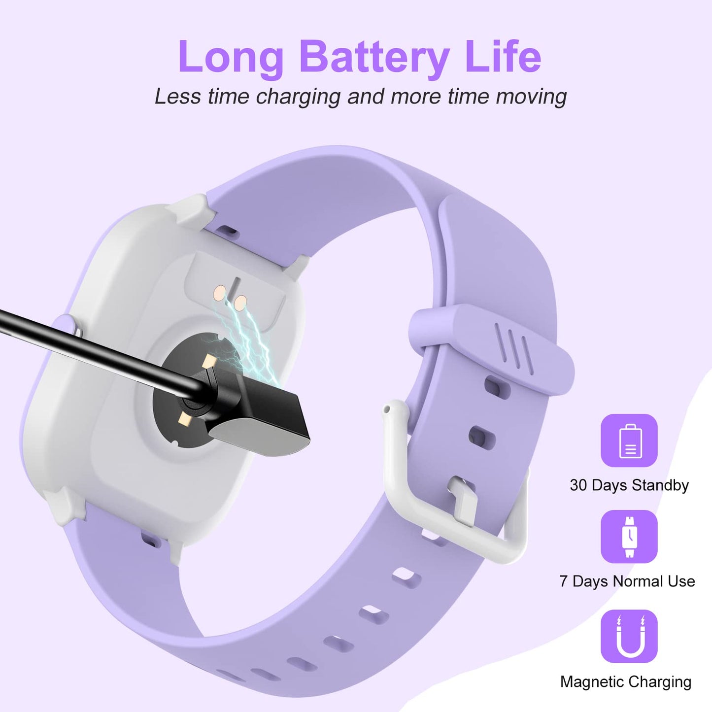 HENGTO Kids Watch, IP68 Waterproof Smart Watch with 19 Sport Modes, Pedometer, Heart Rate Monitor, 19 Sports Modes, Great Tracker Watch Gift for Kids