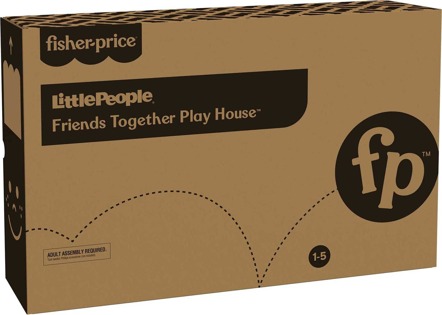Fisher-Price Little People Toddler Toy Friends Together Play House Pretend Playset with Learning Songs for Preschool Kids Ages 1+ Years