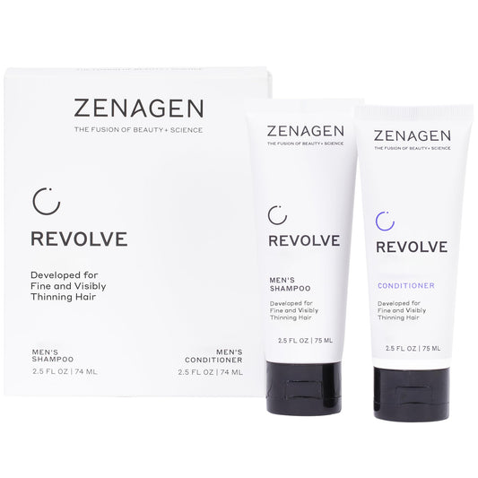 Zenagen Revolve Men's Travel Duo | Targets Hair Thinning And Shedding, Promotes Thicker Fuller Hair, Perfect For Travel, Nourishing Plant-Based Formula, Color-Safe, Vegan,