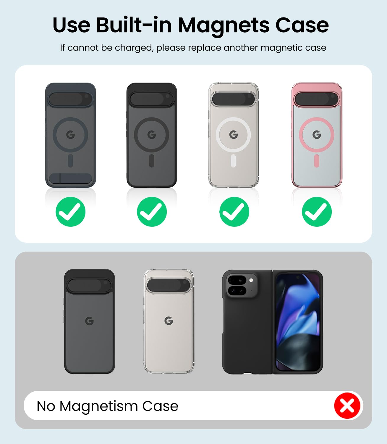 3 in 1 Magnetic Wireless Charger for Google Pixel Watch 3/2, Compatible with MagSafe, Fast Charging Stand with Adapter for Pixel 10/10 Pro Fold/10 Pro XL/9a/9/8/7/6 Pro, Buds(Not for Pixel Watch 4/1)
