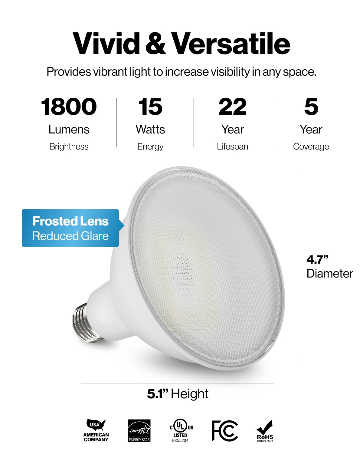 Sunco 12 Pack Outdoor Flood Light Bulbs, PAR38 LED Flood Lights Waterproof, 1800 LM, 15W (150W Equivalent), 5000K Daylight, Dimmable, E26 Base, Wet Rated UL