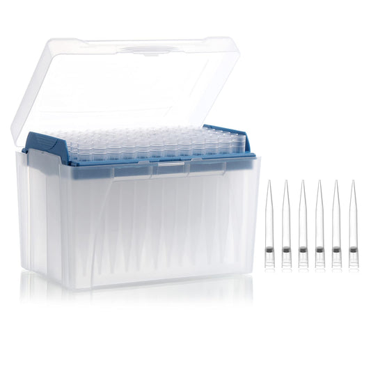 1000µL Filtering Pipette Tips - Universal Filter Pipettor Tips-Racked(Box),RNase/DNase Free & Pyrogen Safe,Clear,96 Tips/Rack Pk x 10 Racks (960 Tips)